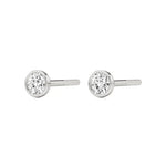 Mirage | Round Lab-Grown Diamond Studs with Bezel Setting - Nivara