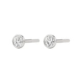 Mirage | Round Lab-Grown Diamond Studs with Bezel Setting - Nivara