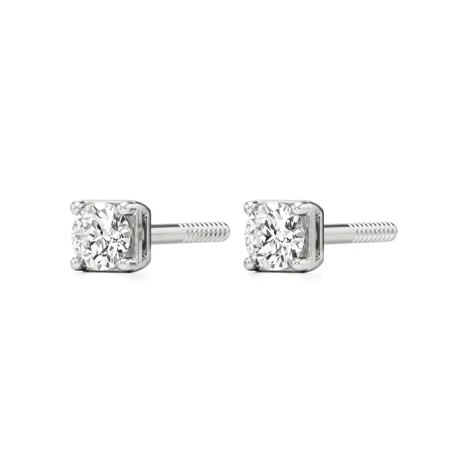 Thea | 4-Prong Round Lab-Grown Diamond Stud - Nivara