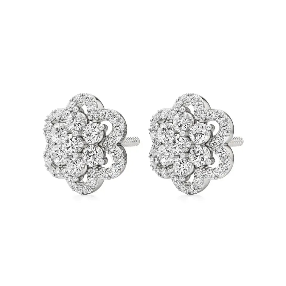 Flora | Round Lab-Grown Diamond Studs - Nivara