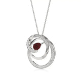 Mode | Pear-Cut Ruby & Round Diamonds Spiral Pendant - Nivara