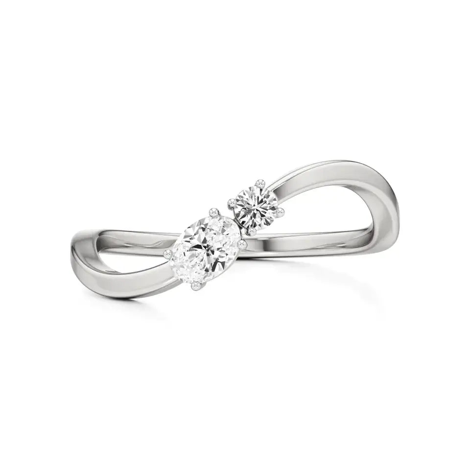 Mode | Oval & Round Lab-Grown Diamond Ring - Nivara