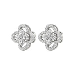 Flora | Round Lab-Grown Diamonds Quatrefoil Studs - Nivara