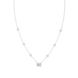 Anek | Radiant Solitaire & Round Lab Grown Diamond Necklace