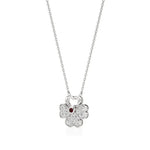 Flora | Floral Design with Center Ruby  Pendant - Nivara