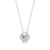Flora | Floral Design with Center Ruby  Pendant - Nivara