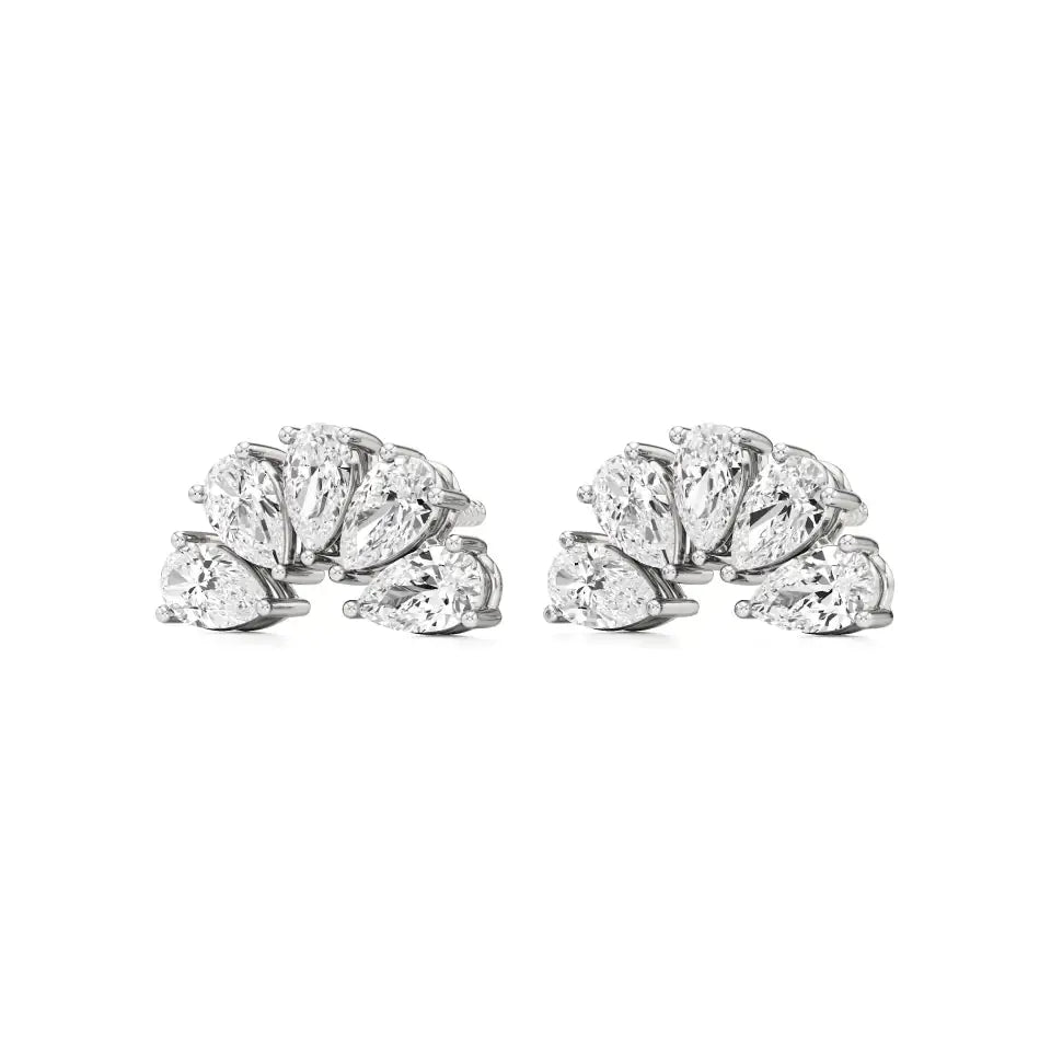 Mode | Round & Marquise Lab-Grown Diamond Swirl Studs - Nivara