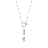 Sneh | Pear & Round Lab Grown Diamonds Heart & Tear Drop Necklace