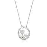 Sneh | Round Lab Grown Diamonds Dual Heart Pendant - Nivara
