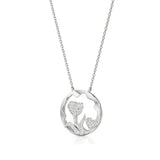 Sneh | Round Lab Grown Diamonds Dual Heart Pendant - Nivara