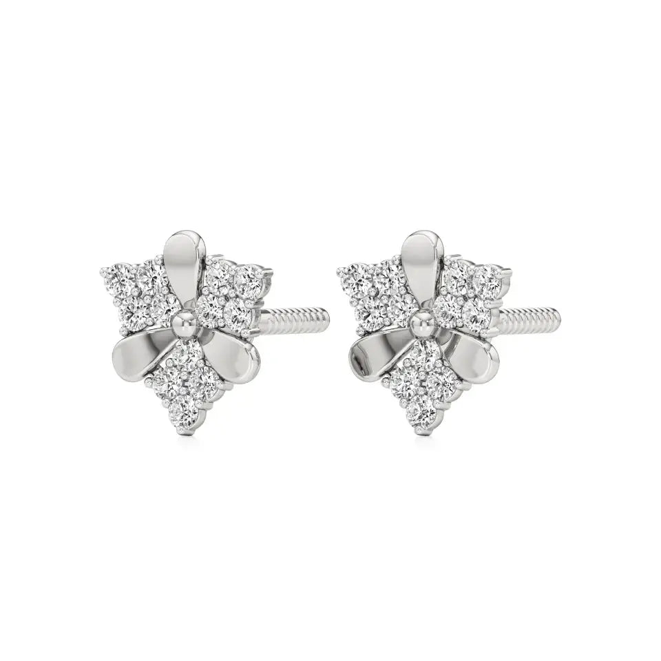 Flora | Round Lab-Grown Diamonds Clustered Studs - Nivara