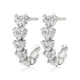 Mode | J-Shaped Hoop Earring with Heart Lab-Grown Diamonds