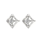 Nora | Round Solitaire Lab-Grown Diamond Square Studs - Nivara