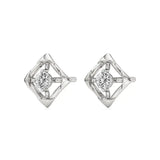 Nora | Round Solitaire Lab-Grown Diamond Square Studs - Nivara
