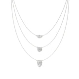 Elara | Pear, Round & Marquise Lab Grown Diamonds Triple Layered Necklace