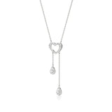 Sneh | Pear & Round Lab Grown Diamonds Heart Necklace