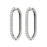 Mode | Round Lab-Grown Diamond Sleek Hoop Earrings - Nivara