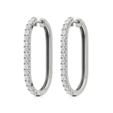 Mode | Round Lab-Grown Diamond Sleek Hoop Earrings - Nivara