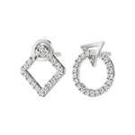 Mode | Round Lab-Grown Diamonds Halo Earrings - Nivara