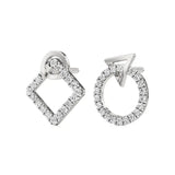 Mode | Round Lab-Grown Diamonds Halo Earrings - Nivara