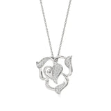 Sneh | Round Lab Grown Diamonds Heart & Petals Pendant - Nivara