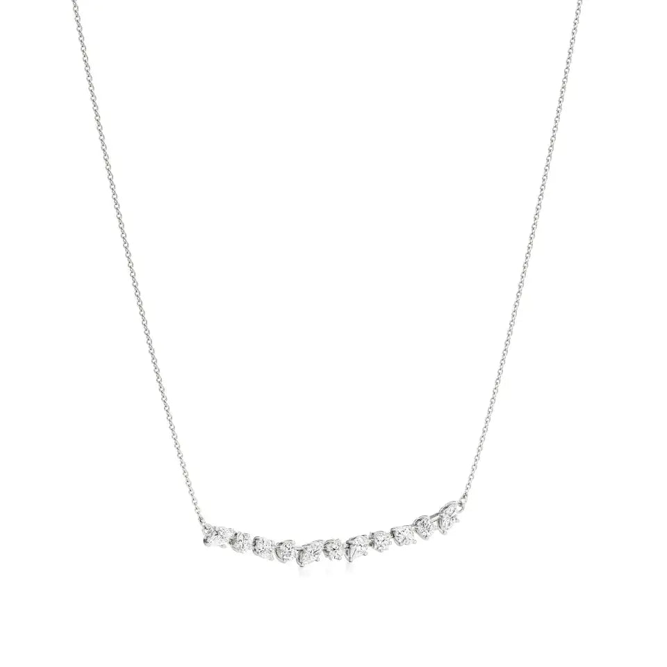 Anek | Multi-Shape Lab Grown Diamonds Bar Necklace - Nivara