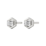 Amaya | Emerald-Cut Solitaire Lab-Grown Diamond Studs