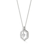 Sneh | Elegant Heart & Round Lab Grown Diamonds Pendant - Nivara