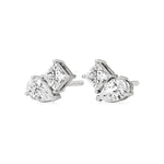 Toi et Moi | Pear & Princess Lab-Grown Diamond Stud Earrings - Nivara