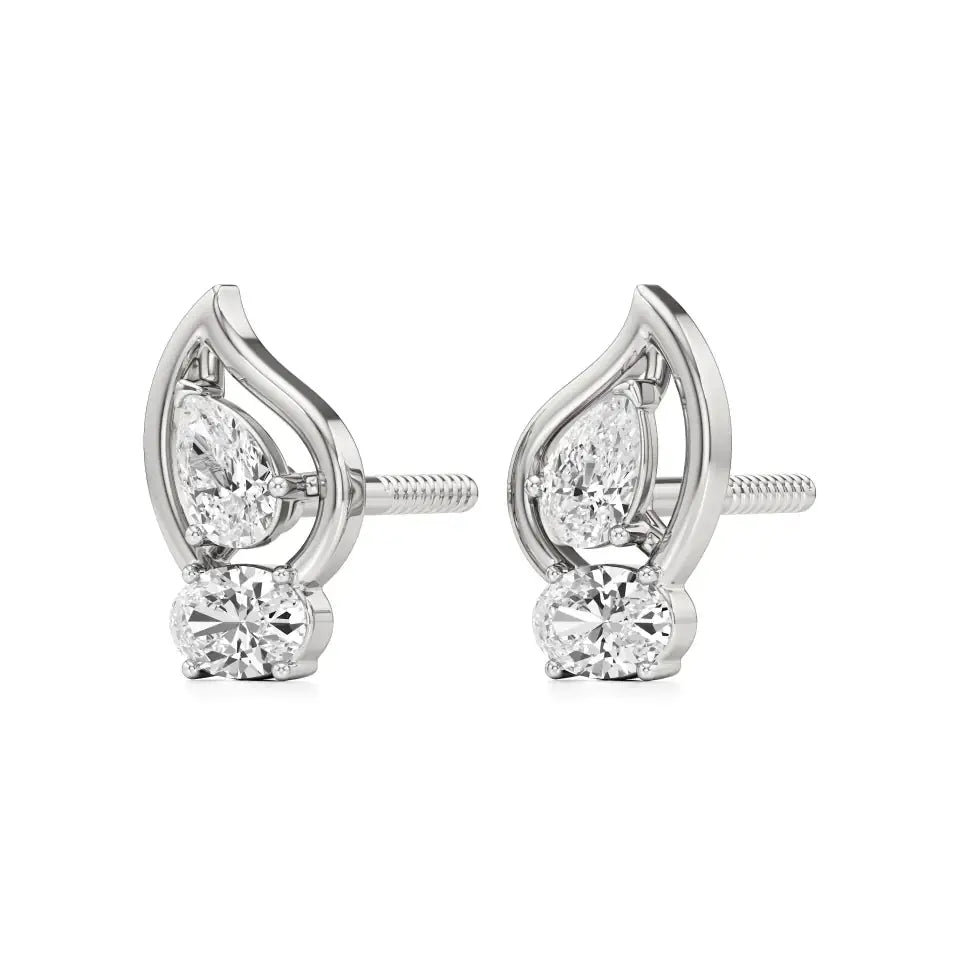 Mode | Pear & Oval Lab-Grown Studs - Nivara