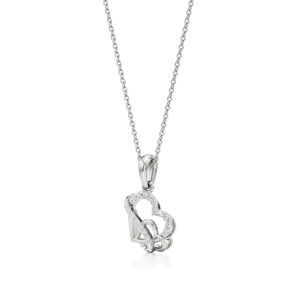 Sneh | Round Lab Grown Diamonds Heart Pendant - Nivara