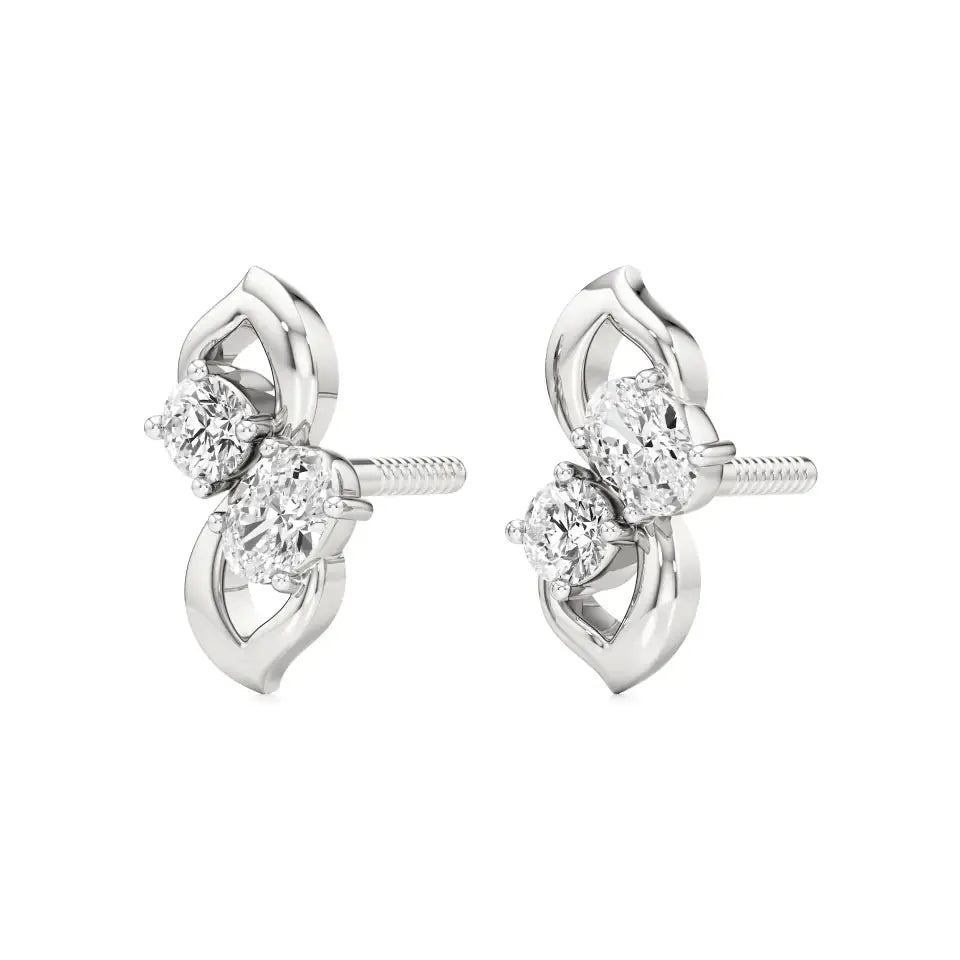 Mode | Round & Oval Lab-Grown Diamond Duo Studs - Nivara