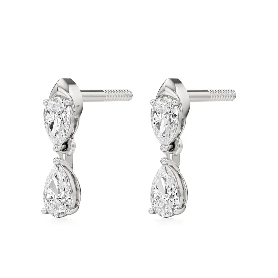 Vanya | Pear Lab-Grown Diamonds Drop Earrings - Nivara