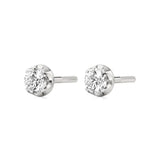 Mirage | Round Solitaire Lab-Grown Diamond Studs - Nivara