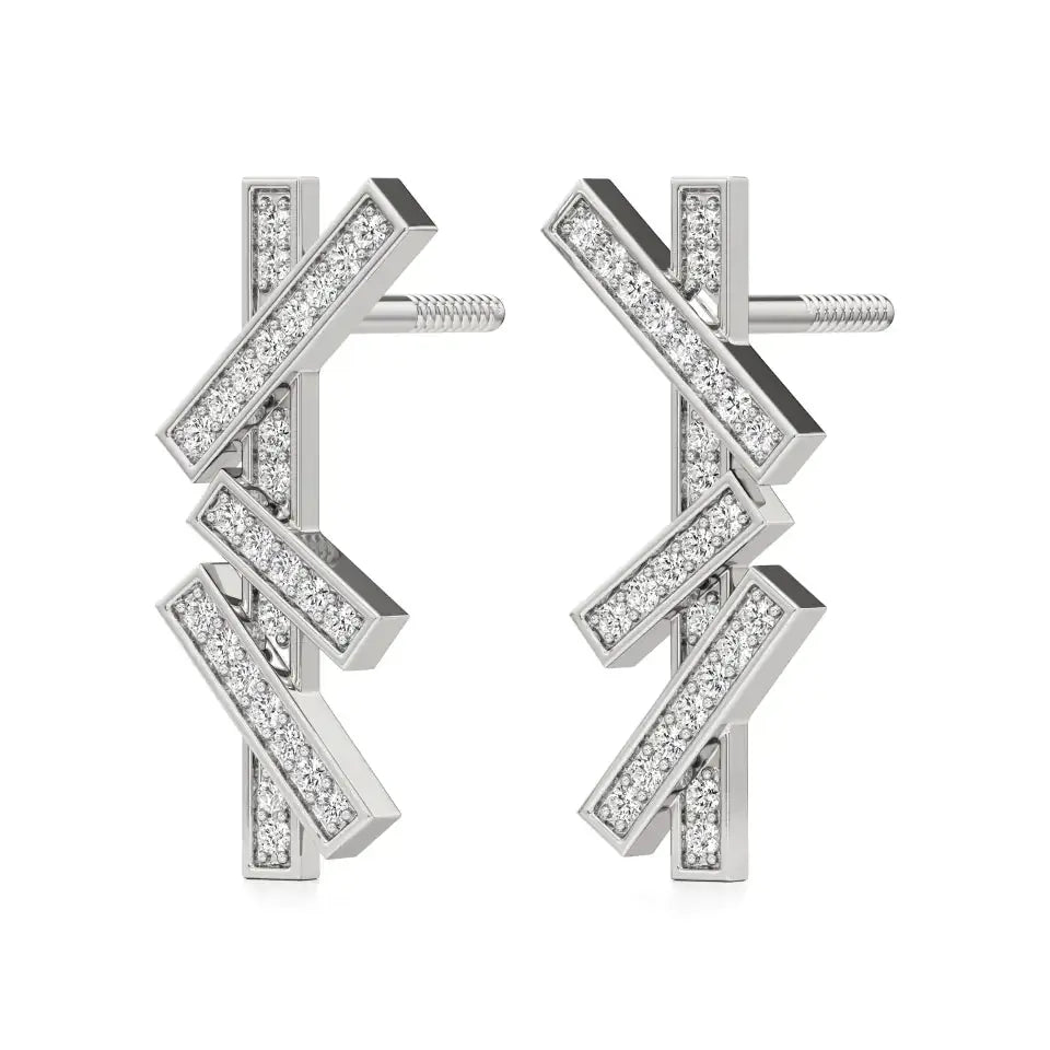 Mode | Round Lab-Grown Diamonds Clustered Studs - Nivara