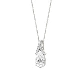 Anek | Pear Solitaire with Round Lab Grown Diamonds Tear Drop Pendant