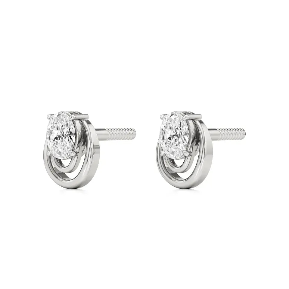Mode | Oval Lab-Grown Diamond Studs - Nivara