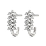 Jess | Round Lab-Grown Diamonds on J-Shaped Studs - Nivara