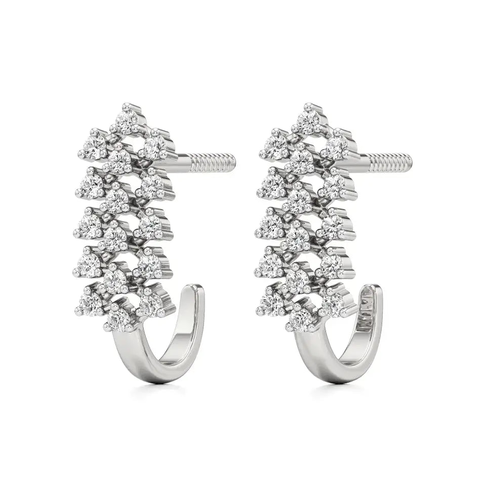 Jess | Round Lab-Grown Diamonds on J-Shaped Studs - Nivara