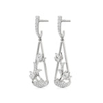 Flora | Pear & Round Lab-Grown Diamond Dangle Earrings - Nivara
