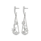 Flora | Pear & Round Lab-Grown Diamond Dangle Earrings - Nivara