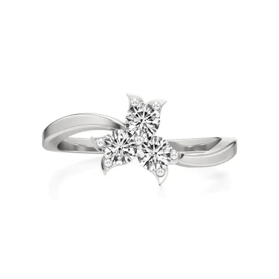 Flora | Lab-Grown Diamond Three-Stone Ring - Nivara