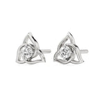 Flora | Round Solitaire Lab-Grown Diamond Studs - Nivara
