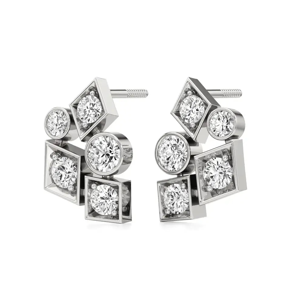 Celestia | Round Lab-Grown Diamonds Clustered Studs - Nivara