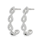 Jess | Round Lab-Grown Diamonds J-Shaped Hoops - Nivara