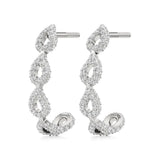 Jess | Round Lab-Grown Diamonds J-Shaped Hoops - Nivara
