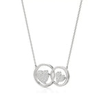 Sneh | Elegant Round Lab Grown Diamonds Dual Heart Pendant - Nivara