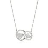 Sneh | Elegant Round Lab Grown Diamonds Dual Heart Pendant - Nivara