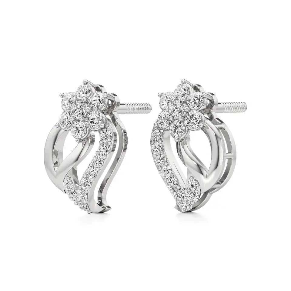 Flora | Round Lab-Grown Diamonds Studs - Nivara