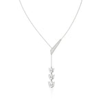 Flora | Pear & Round Lab Grown Diamonds Lotus Petals Necklace - Nivara